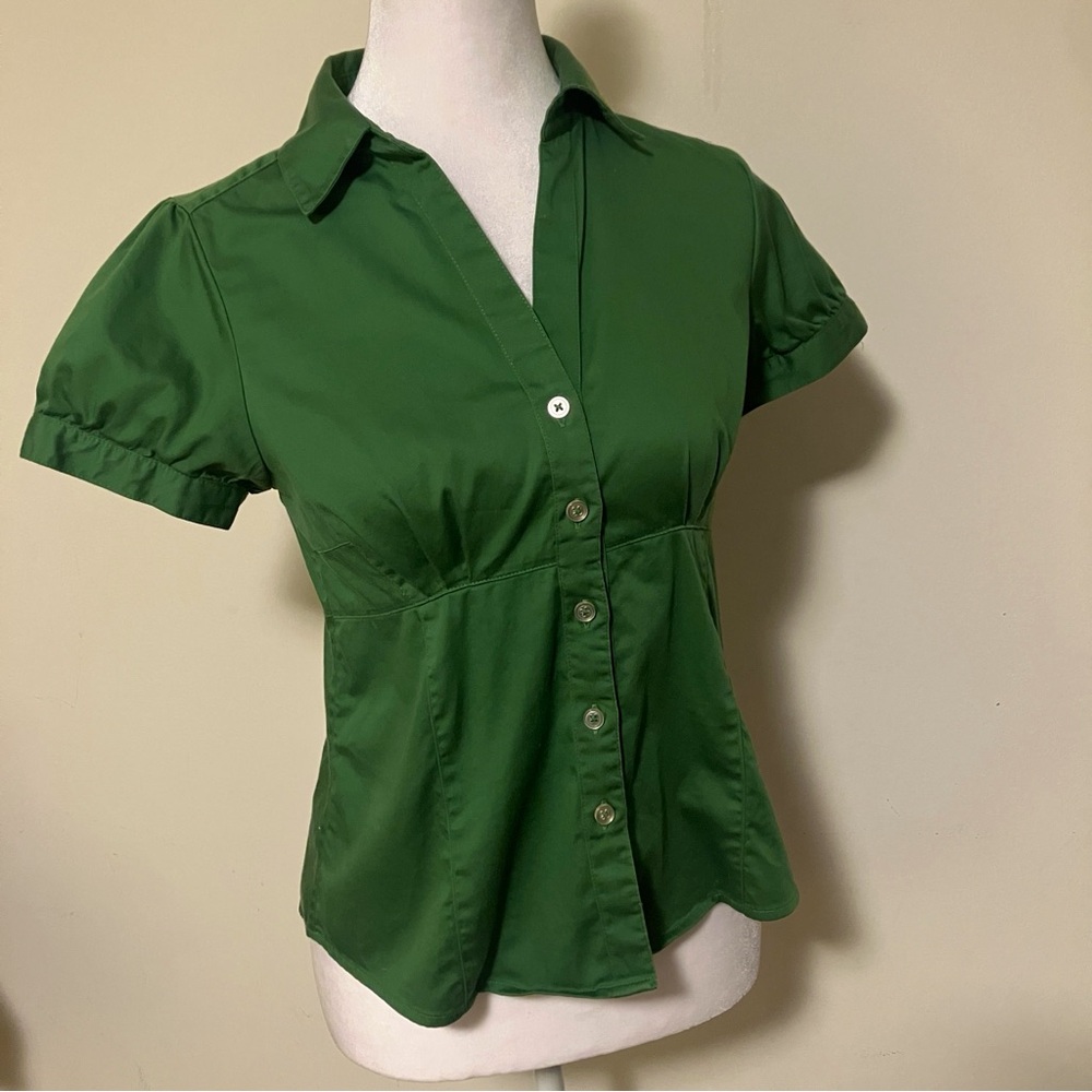 Banana Republic Forest Green Button-Down Shirt